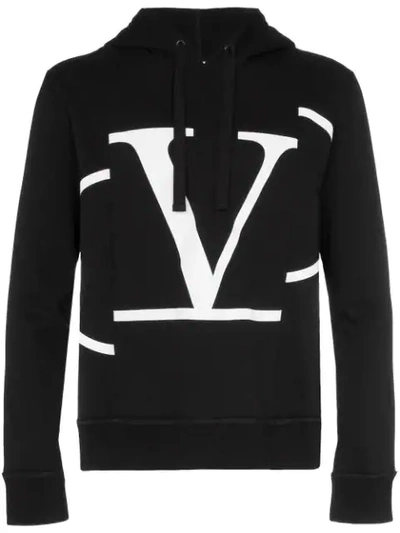 VALENTINO VLTN PRINT HOODIE - 黑色