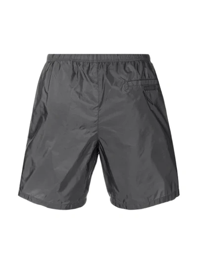 Shop Prada Classic Swim Shorts In Grey