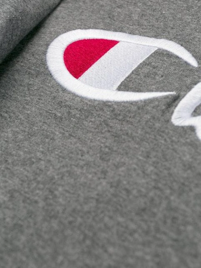 Shop Champion Embroidered Logo T-shirt In Grey