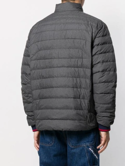 Shop Polo Ralph Lauren Feather Down Bomber Jacket In Grey