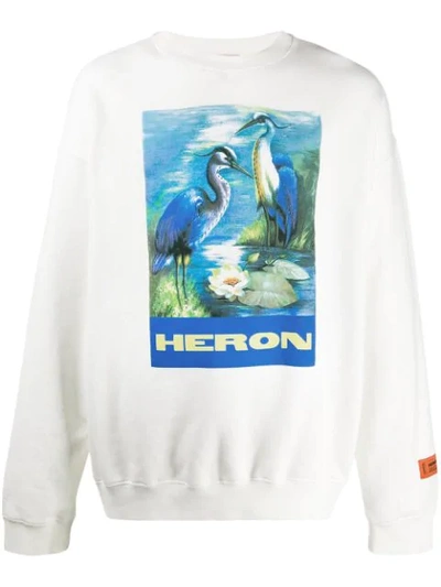 Shop Heron Preston Bird-print Sweatshirt In White