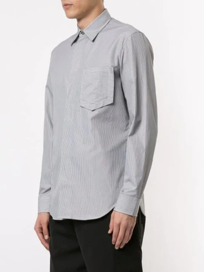 Shop Maison Margiela Pinstripe Tailored Shirt In Grey