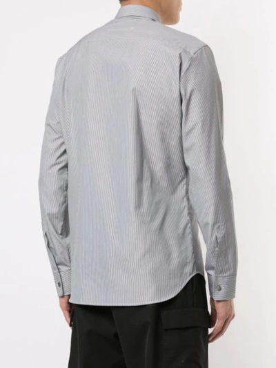 Shop Maison Margiela Pinstripe Tailored Shirt In Grey