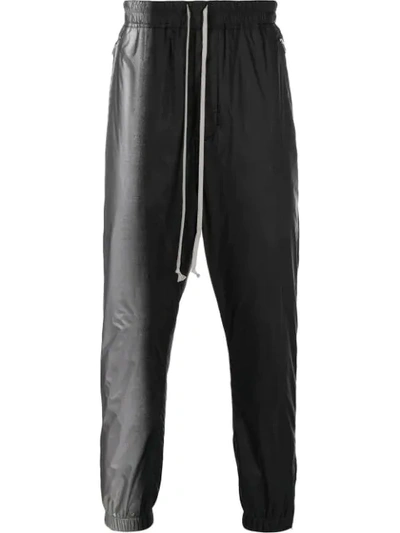 Shop Rick Owens Two-tone Track Pants In Black