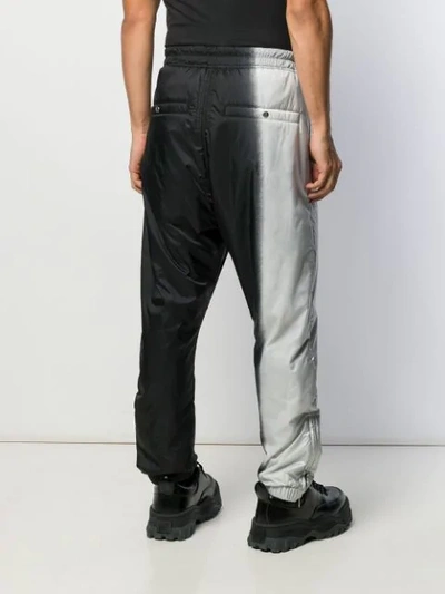 Shop Rick Owens Two-tone Track Pants In Black