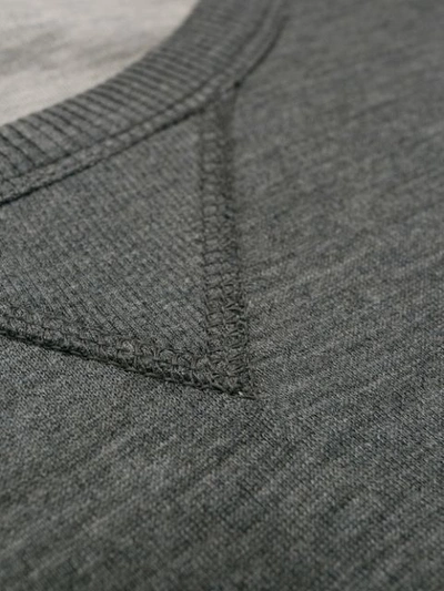 Shop Brunello Cucinelli Crew Neck Knit Sweater In Grey