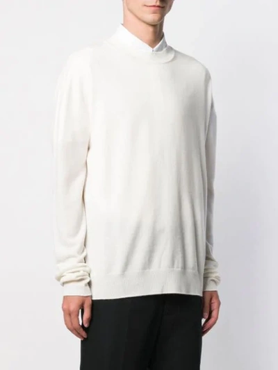 Shop Jil Sander Slim Fit Sweater In White