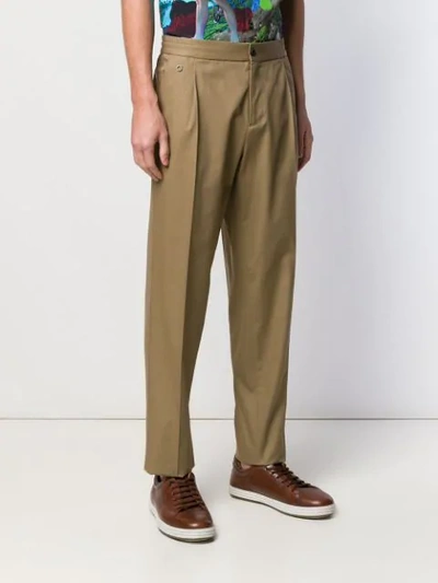 Shop Ferragamo Tapered Trousers In Neutrals