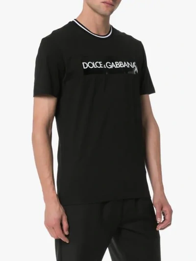 Shop Dolce & Gabbana Logo Print T-shirt In Black