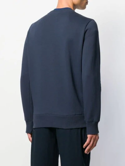Shop Ron Dorff Colourblock Panelled Sweater In Blue