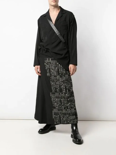 Shop Yohji Yamamoto Cord Piping Shirt In Black