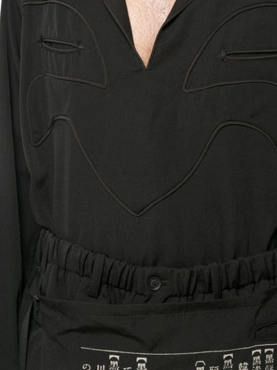 Shop Yohji Yamamoto Cord Piping Shirt In Black