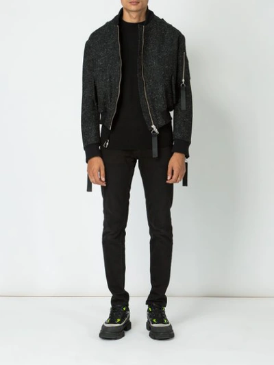 Shop Matthew Miller Back Pocket Bomber Jacket - Black