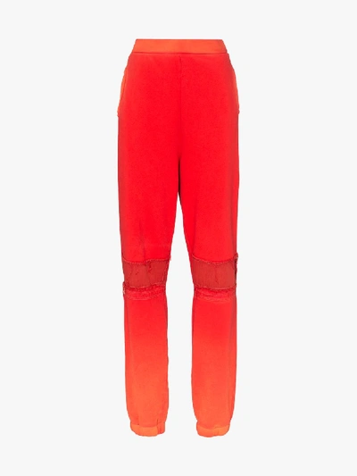 Shop Ambush Bleach Patchwork Track Pants In Orange