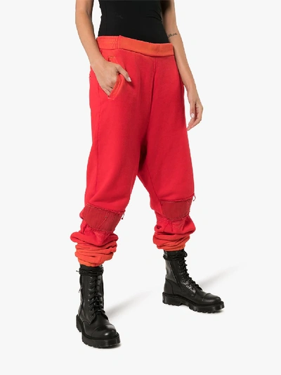 Shop Ambush Bleach Patchwork Track Pants In Orange