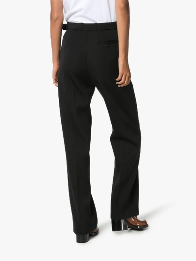Shop Givenchy High Waist Tailored Trousers In Black