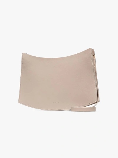 Shop Aesther Ekme Beige Accordion Leather Shoulder Bag In Neutrals