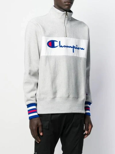 Shop Champion Half-zip Jumper In Grey