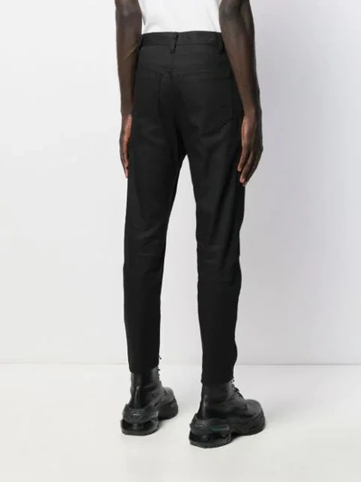 Shop Julius Zip Detailed Trousers In Black