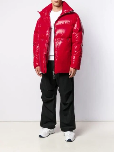 Shop Khrisjoy Loose-fit Padded Coat In Red