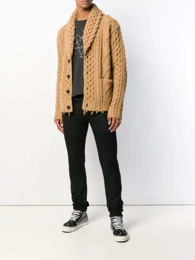 Shop Alanui Grob Gestrickter Cardigan In Brown