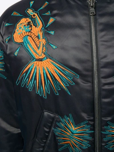 Shop Mauna Kea Embroidered Bomber Jacket In Black
