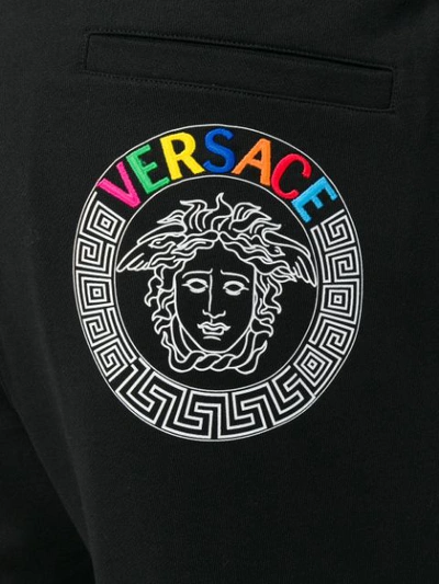 VERSACE MEDUSA PRINT TACK TROUSERS - 黑色