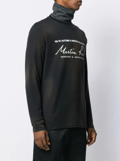 Shop Martine Rose Logo Sweatshirt In Black