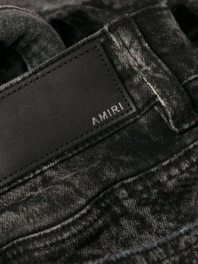 AMIRI DISTRESSED PYTHON SKINNY JEANS - 灰色