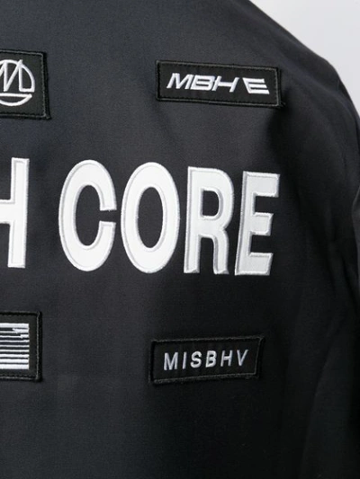 Shop Misbhv Printed Detail Coat In Black