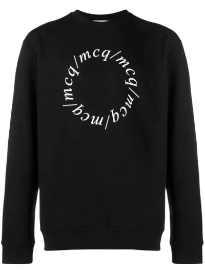 Shop Mcq By Alexander Mcqueen Mcq Alexander Mcqueen Circle Logo Print Sweatshirt - Black