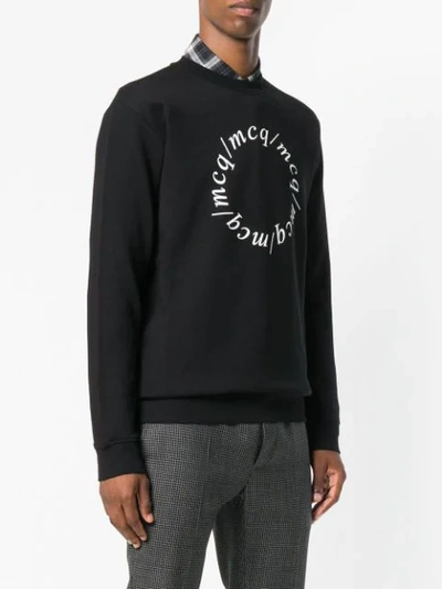 Shop Mcq By Alexander Mcqueen Mcq Alexander Mcqueen Circle Logo Print Sweatshirt - Black