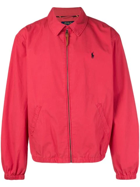 polo red bomber jacket