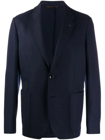 Shop Ermenegildo Zegna Tailored Blazer In Blue