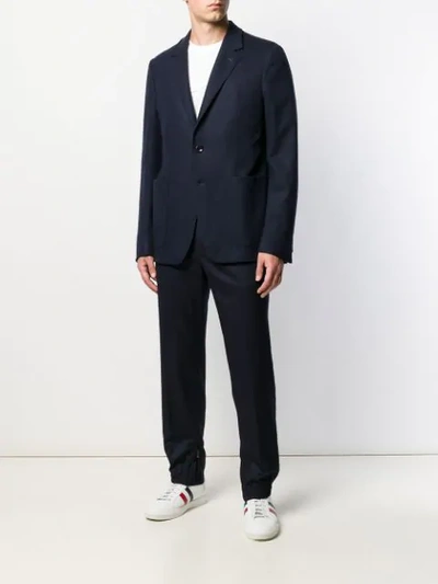 Shop Ermenegildo Zegna Tailored Blazer In Blue