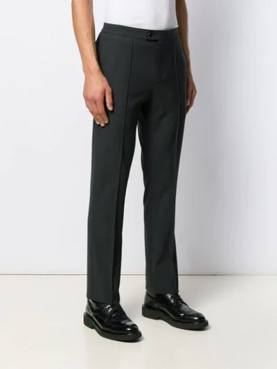 Shop John Varvatos Tailored Straight Leg Trousers In Grey