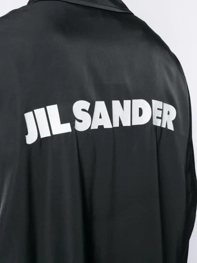 Shop Jil Sander Trenchcoat Mit Logo In Black