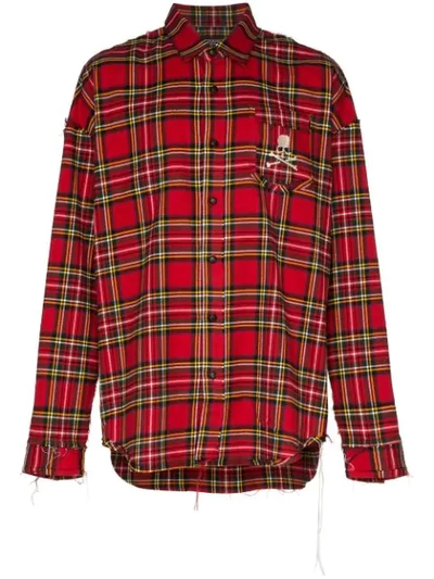 Mastermind Japan Mastermind World Reversible Red Tartan Check Shirt In Red