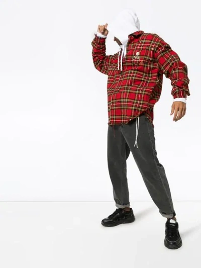 Mastermind Japan Mastermind World Reversible Red Tartan Check Shirt In Red