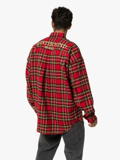 Mastermind Japan Mastermind World Reversible Red Tartan Check Shirt In Red