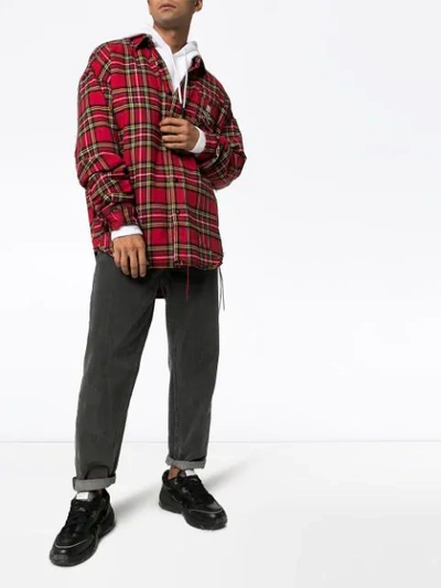 Mastermind Japan Mastermind World Reversible Red Tartan Check Shirt In Red