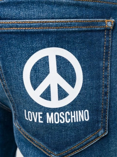 Shop Love Moschino Slim-fit Jeans In Blue