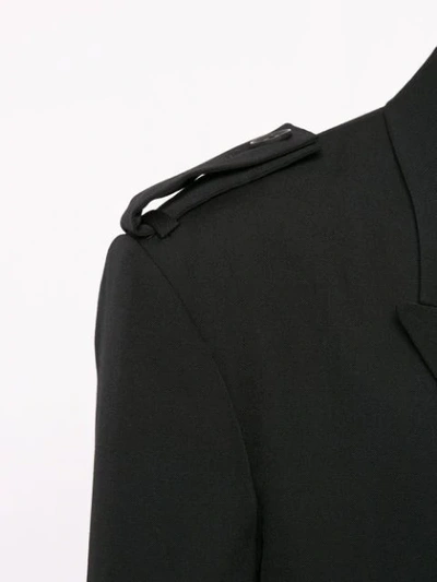 Shop Yohji Yamamoto Shoulder Tab Jacket In Black