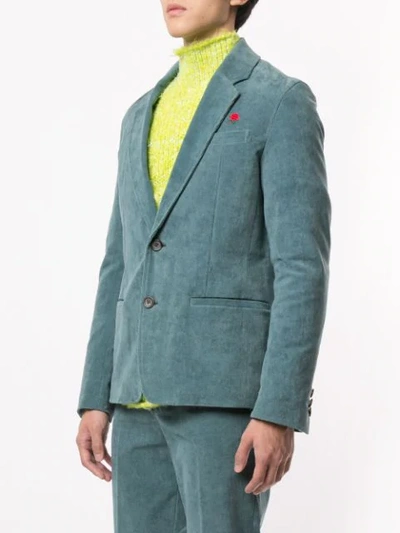 Shop Undercover Corduroy Rose Blazer In Green