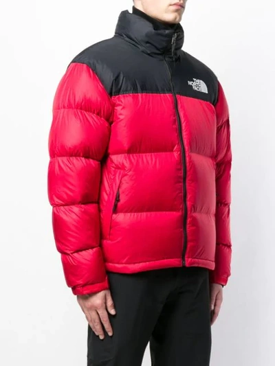 Shop The North Face Colour-block Padded Jacket In Red