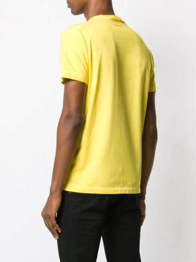 Shop Dsquared2 Text Logo Print T-shirt In Yellow