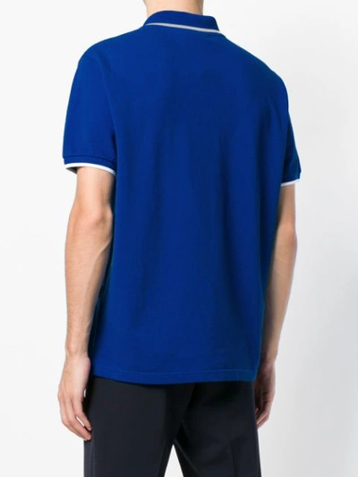 Shop Kenzo Plain Polo Shirt In Blue