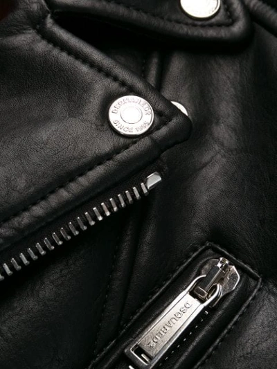 Shop Dsquared2 Zip-up Biker Jacket In Black