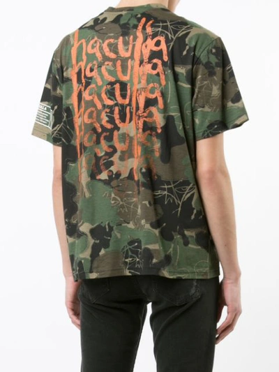 Shop Haculla Camouflage Print T-shirt In Green