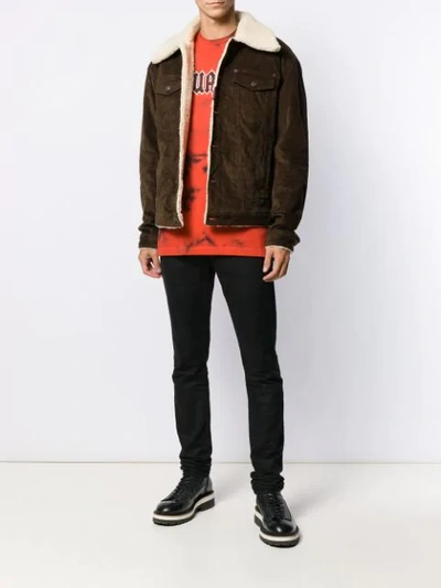 DSQUARED2 SHEARLING JACKET - 棕色